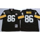 Men's Pittsburgh Steelers #86 Hines Ward Black Throwback Jersey