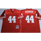 Men's San Francisco 49ers #44 Tom Rathman Red Throwback Jersey