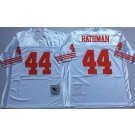 Men's San Francisco 49ers #44 Tom Rathman White Throwback Jersey