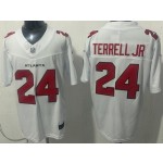 Men's Atlanta Falcons #24 AJ Terrell Limited White FUSE Vapor Jersey