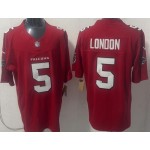 Men's Atlanta Falcons #5 Drake London Limited Red FUSE Vapor Jersey