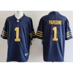 Men's Green Bay Packers #1 Micah Parsons Limited Navy Vapor Jersey