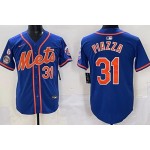 Men's New York Mets #31 Mike Piazza Blue 2025 Hall Of Fame Limited Jersey