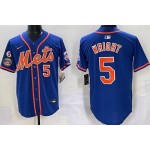 Men's New York Mets #5 David Wright Blue 2025 Hall Of Fame Limited Jersey