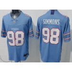 Men's Tennessee Titans #98 Jeffery Simmons Limited Light Blue FUSE Vapor Jersey